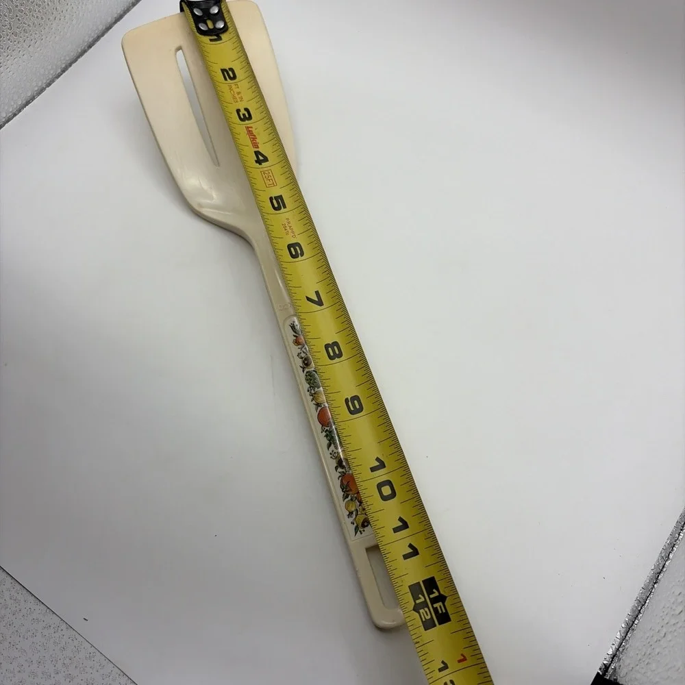 Vintage Ekco Spice of life Hard Plastic Melamine Slotted Spatula